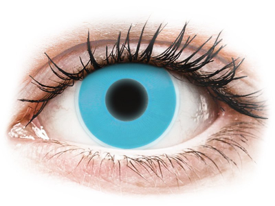 Сини, UV светещи (Blue) - ColourVUE Crazy Glow (2 лещи) - Coloured contact lenses