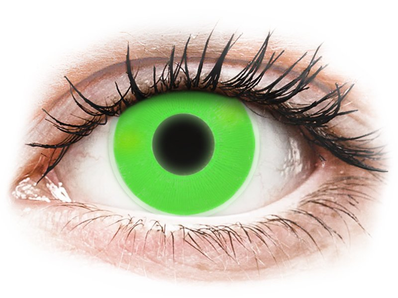 Зелени, UV светещи (Green) - ColourVUE Crazy Glow (2 лещи) - Coloured contact lenses