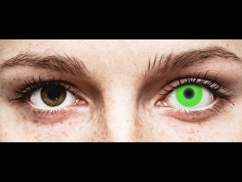 Зелени, UV светещи (Green) - ColourVUE Crazy Glow (2 лещи)