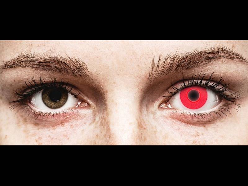 Червени, UV светещи (Red) - ColourVUE Crazy Glow (2 лещи)