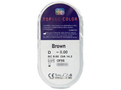 Кафяви (Brown) - TopVue Color (2 лещи) - Преглед на блистер