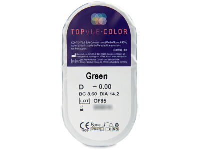 Зелени (Green) - TopVue Color (2 лещи) - Преглед на блистер