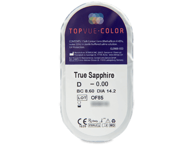 Истински сапфир (True Sapphire) - TopVue Color (2 лещи) - Преглед на блистер