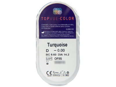 Тюркоазни (Turquoise) - TopVue Color (2 лещи) - Преглед на блистер
