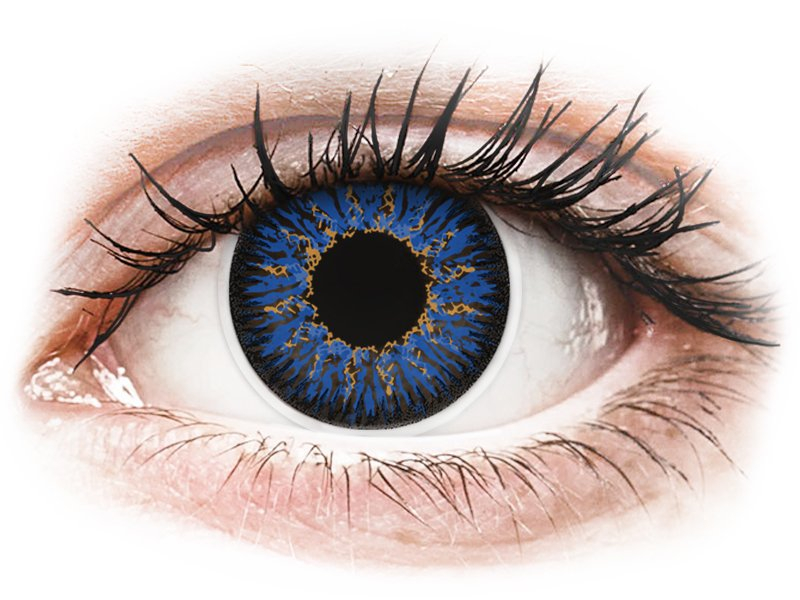 Сини (Blue) - ColourVUE Glamour - с диоптър (2 лещи) - Coloured contact lenses