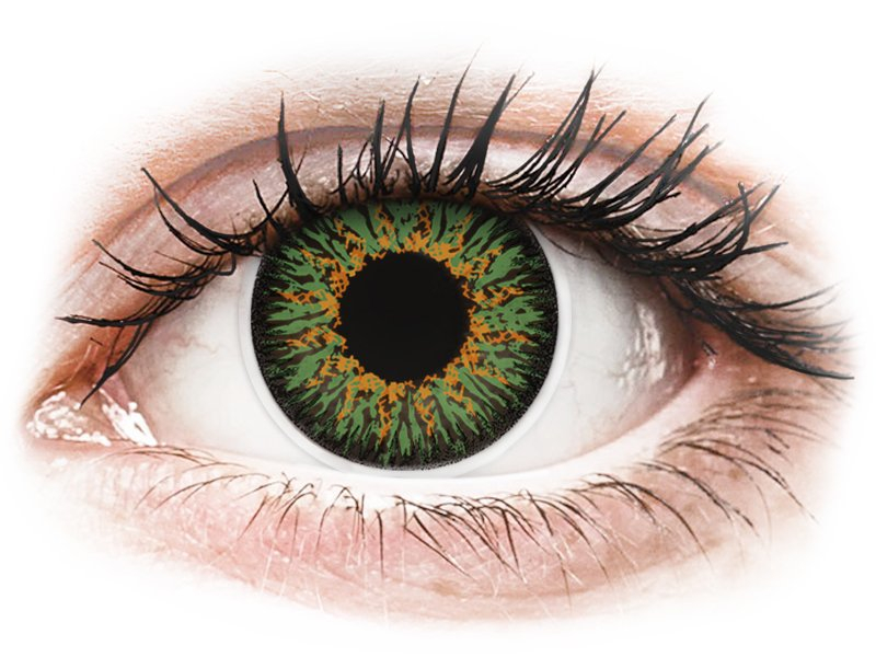 Зелени (Green) - ColourVUE Glamour - с диоптър (2 лещи) - Coloured contact lenses