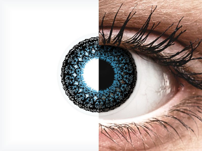 Сини (Blue) - ColourVUE Eyelush - с диоптър (2 лещи)