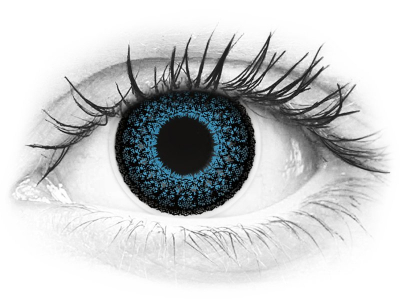 Сини (Blue) - ColourVUE Eyelush - с диоптър (2 лещи)