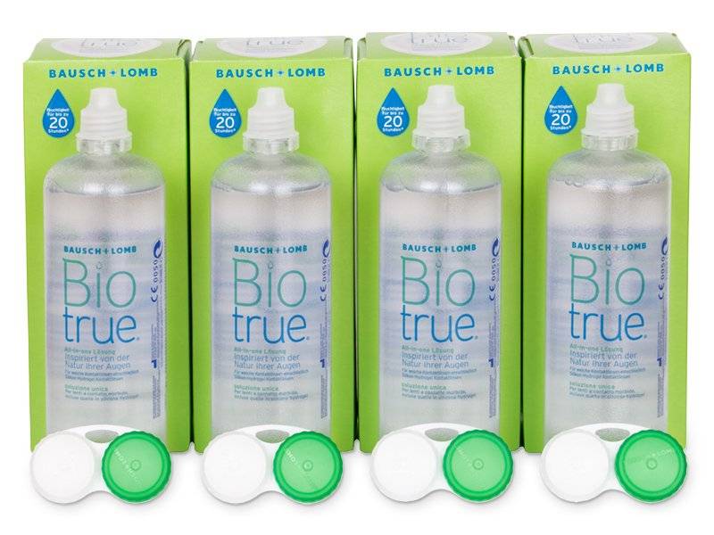 Разтвор Biotrue 4 x 300 ml - Икономичен пакет 4 разтвора