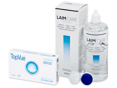TopVue Monthly (6 лещи) + разтвор Laim Care 400 ml