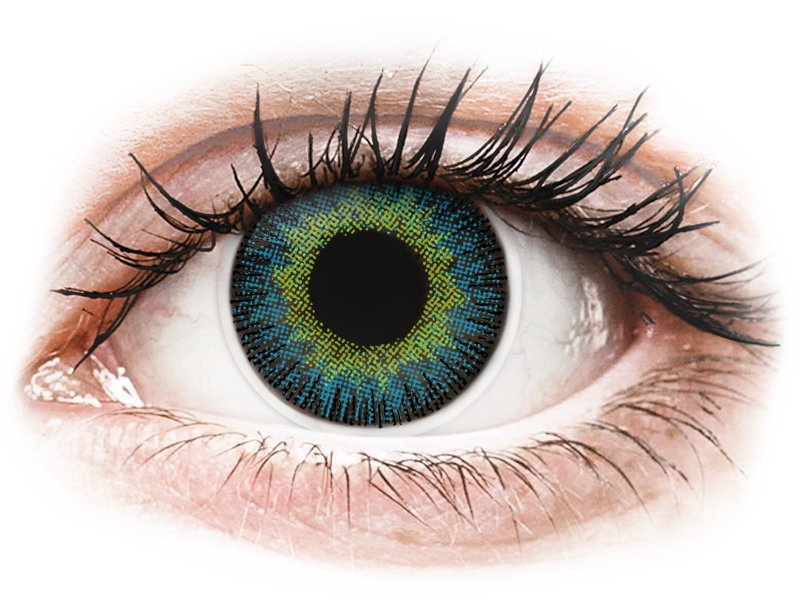 Жълто-сини (Yellow Blue) - ColourVUE Fusion (2 лещи) - Coloured contact lenses