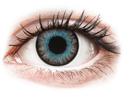 Синьо-сиви (Blue Gray) - ColourVUE Fusion - с диоптър (2 лещи) - Coloured contact lenses