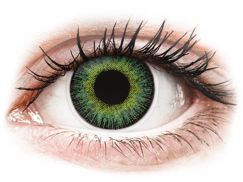Зелено-жълти (Green Yellow) - ColourVUE Fusion - с диоптър (2 лещи) - Coloured contact lenses
