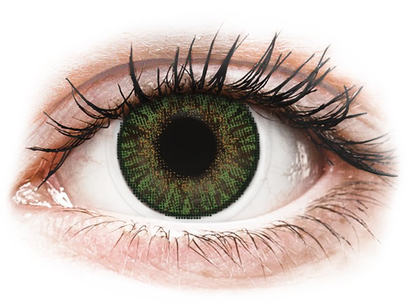Зелени гемстън (Gemstone Green) - FreshLook ColorBlends - с диоптър (2 лещи) - Coloured contact lenses