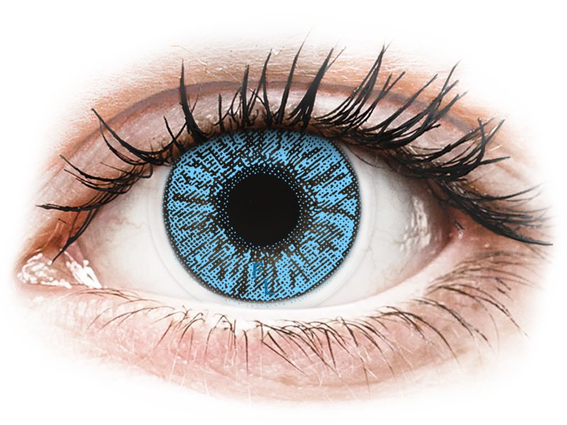 Сапфирено сини (Sapphire Blue) - FreshLook Colors - с диоптър (2 лещи) - Coloured contact lenses