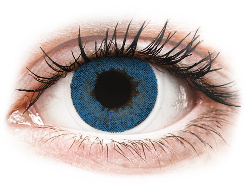 Тихоокеанско синьо (Pacific Blue) - FreshLook Dimensions - с диоптър (6 лещи) - Coloured contact lenses