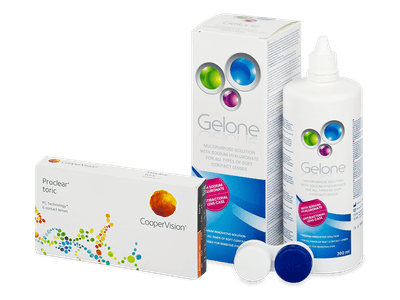 Proclear Toric (6 лещи) + разтвор Gelone 360 ml