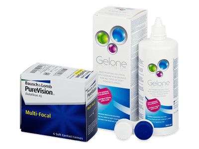 PureVision Multi-Focal (6 лещи) + разтвор Gelone 360 ml