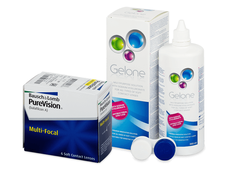 PureVision Multi-Focal (6 лещи) + разтвор Gelone 360 ml - Пакет на оферта