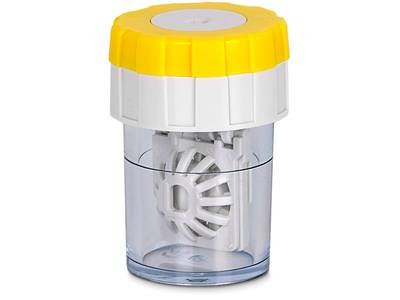 Twist Top въртящ се контейнер за лещи - жълт