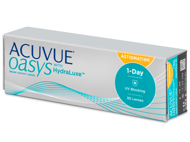 Acuvue Oasys 1-Day with HydraLuxe for Astigmatism (30 лещи) - Торични лещи