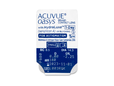 Acuvue Oasys 1-Day with HydraLuxe for Astigmatism (30 лещи) - Преглед на блистер