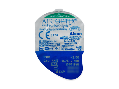 Air Optix plus HydraGlyde for Astigmatism (6 лещи) - Преглед на блистер