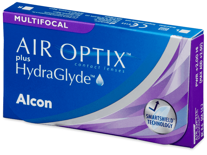 Air Optix plus HydraGlyde Multifocal (3 лещи) - Месечни контактни лещи