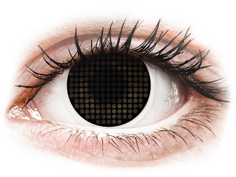 ColourVUE Crazy Lens - Black Screen - без диоптър (2 лещи) - Coloured contact lenses