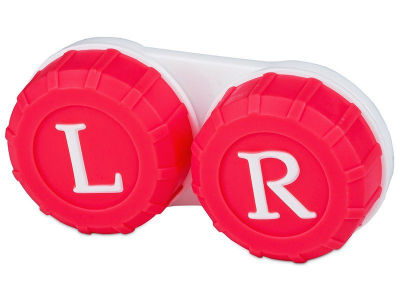 Контейнерче за лещи - червено L+R 