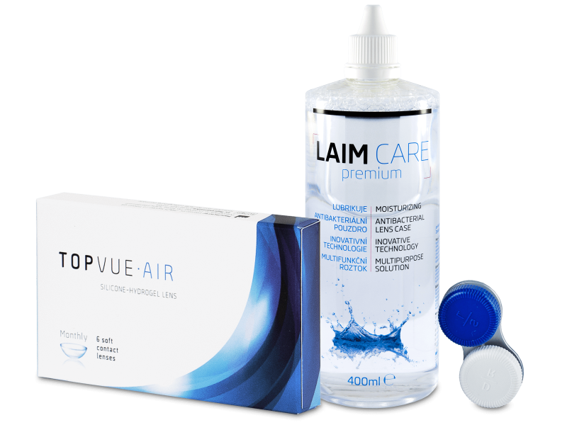TopVue Air (6 лещи) + Разтвор LAIM-CARE 400 мл - Пакет на оферта