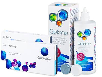 Biofinity (2x3 лещи) + разтвор Gelone 360 мл.