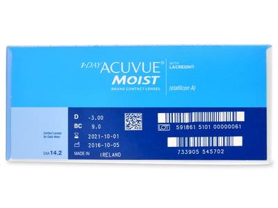 1 Day Acuvue Moist (180 лещи) - Преглед на параметри