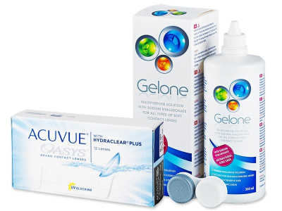 Acuvue Oasys (12 лещи) + разтвор Gelone 360 ml