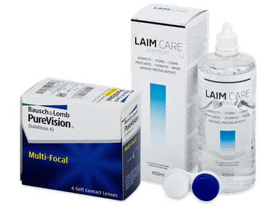PureVision Multi-Focal (6 лещи) + разтвор Laim Care 400 ml