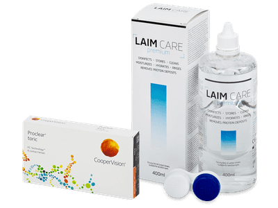 Proclear Toric (6 лещи) + разтвор Laim-Care 400 мл