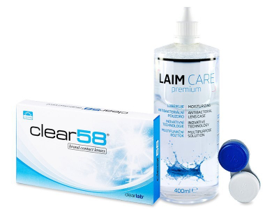 Clear 58 (6 лещи) + разтвор Laim Care 400 ml