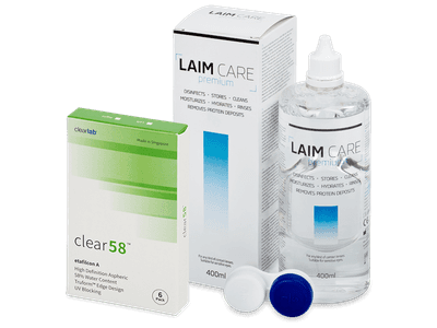 Clear 58 (6 лещи) + разтвор Laim Care 400 ml