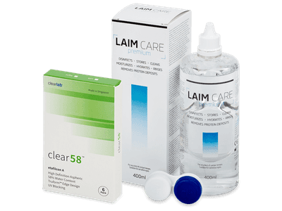 Clear 58 (6 лещи) + разтвор Laim Care 400 ml