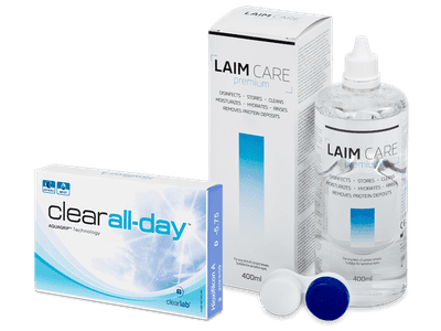 Clear All-Day (6 лещи) + разтвор Laim-Care 400 мл