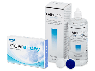 Clear All-Day (6 лещи) + разтвор Laim-Care 400 мл - Пакет на оферта