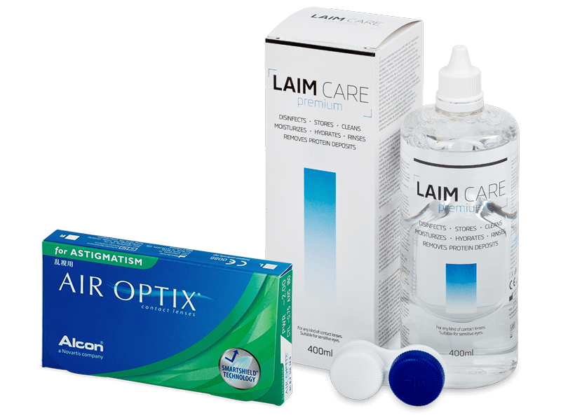 Air Optix for Astigmatism (6 лещи) + разтвор Laim-Care 400ml - Пакет на оферта