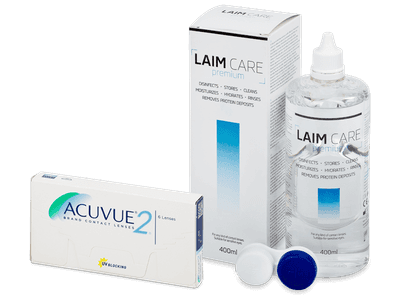 Acuvue 2 (6 лещи) + разтвор Laim Care 400 ml