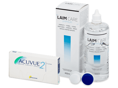 Acuvue 2 (6 лещи) + разтвор Laim-Care 400 ml