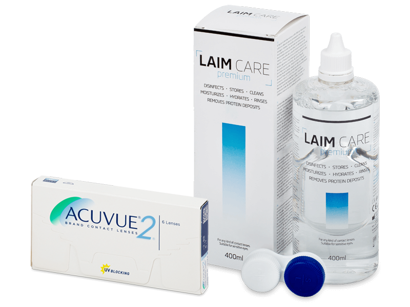 Acuvue 2 (6 лещи) + разтвор Laim-Care 400 ml - Пакет на оферта