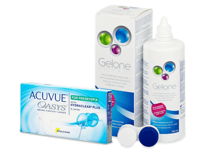 Acuvue Oasys for Presbyopia (6 лещи) + разтвор Gelone 360 ml