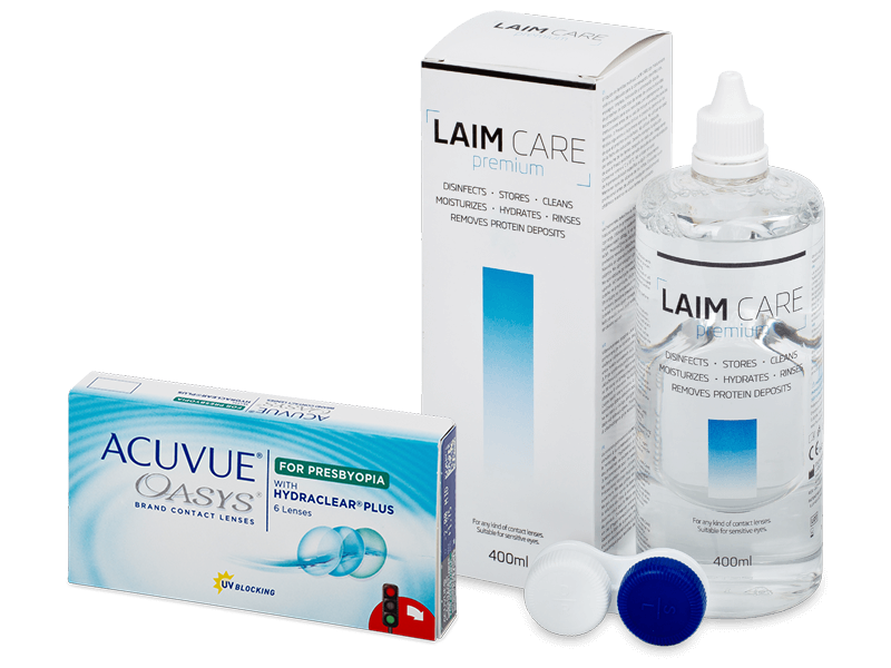 Acuvue Oasys for Presbyopia (6 лещи) + разтвор Laim-Care 400 ml - Пакет на оферта
