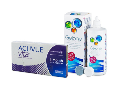 Acuvue Vita (6 лещи) + разтвор Gelone 360 ml