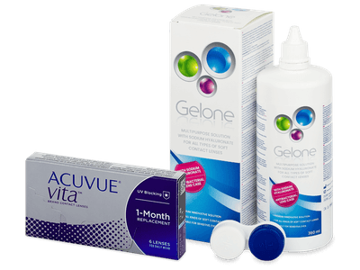 Acuvue Vita (6 лещи) + разтвор Gelone 360 ml - Пакет на оферта