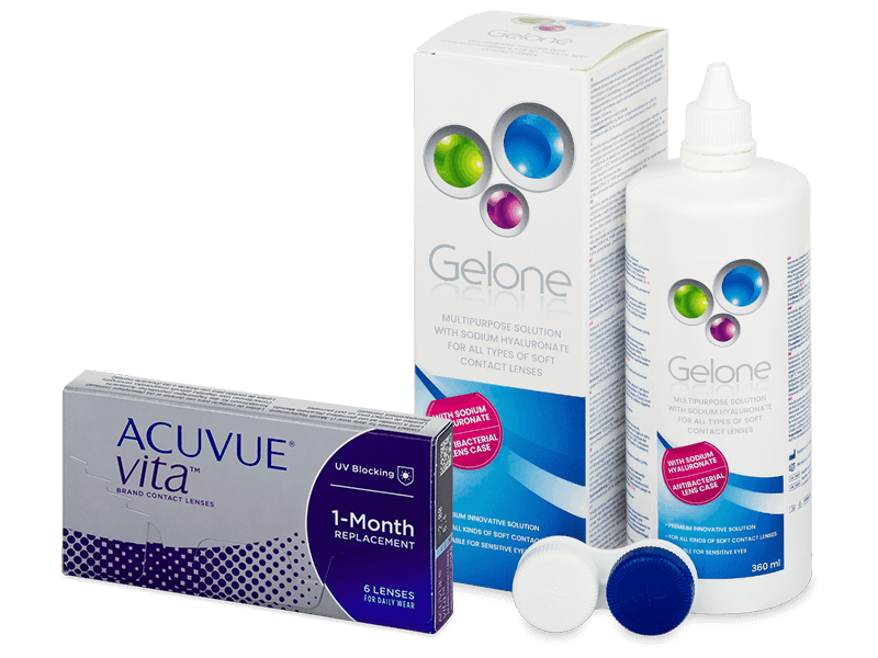 Acuvue Vita (6 лещи) + разтвор Gelone 360 ml - Пакет на оферта
